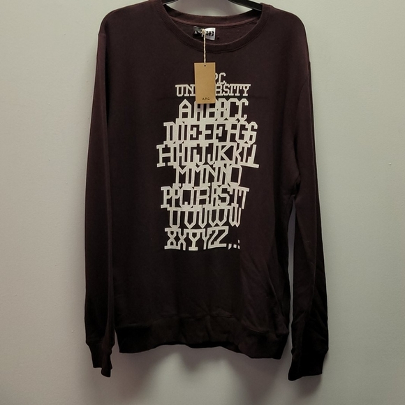A.P.C. Burgandy Pull over Sweater Sweatshirt - Picture 2 of 7
